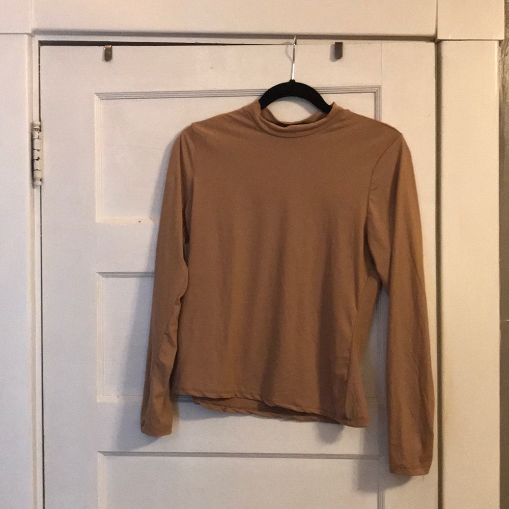 Tan turtleneck